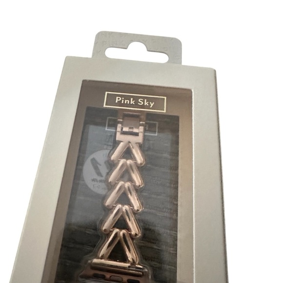 Chevron Bracelet Apple Watch Band, Rose Gold, Pink Sky - Picture 9 of 10
